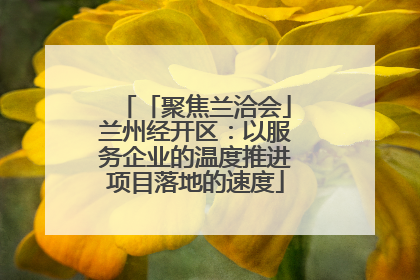 「聚焦兰洽会」兰州经开区：以服务企业的温度推进项目落地的速度