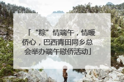 “粽”情端午，情暖侨心，巴西青田同乡总会举办端午慰侨活动