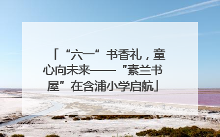 “六一”书香礼，童心向未来——“素兰书屋”在含浦小学启航