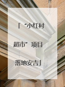 “小红村超市”项目落地安吉