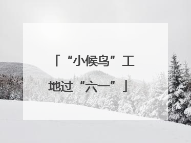 “小候鸟”工地过“六一”