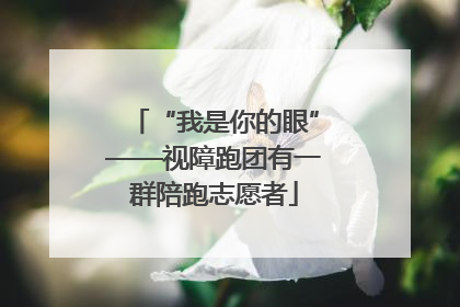“我是你的眼”——视障跑团有一群陪跑志愿者