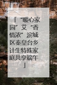 “暖心家园”艾“香情浓”滨城区秦皇台乡计生特殊家庭共享端午