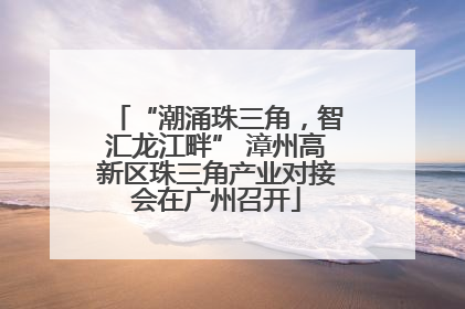 “潮涌珠三角，智汇龙江畔” 漳州高新区珠三角产业对接会在广州召开