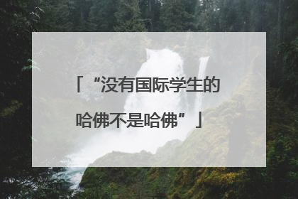 “没有国际学生的哈佛不是哈佛”