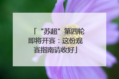 “苏超”第四轮即将开赛：这份观赛指南请收好