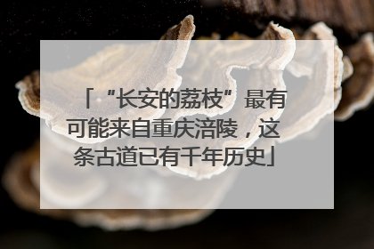 “长安的荔枝”最有可能来自重庆涪陵，这条古道已有千年历史