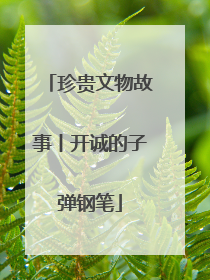 珍贵文物故事丨开诚的子弹钢笔
