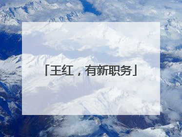 王红，有新职务