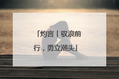 灼言丨驭浪前行，勇立潮头