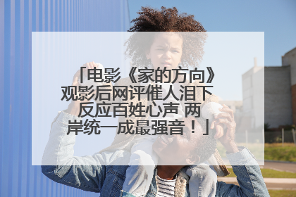 电影《家的方向》观影后网评催人泪下 反应百姓心声 两岸统一成最强音！