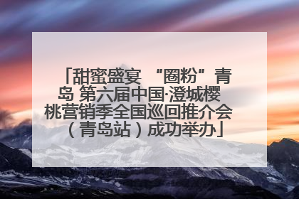 甜蜜盛宴 “圈粉”青岛 第六届中国·澄城樱桃营销季全国巡回推介会（青岛站）成功举办