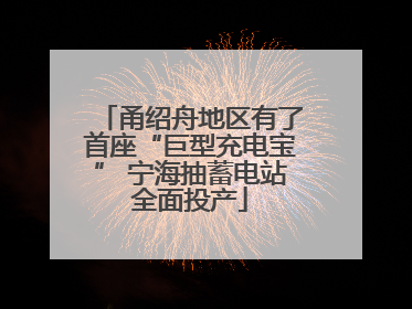 甬绍舟地区有了首座“巨型充电宝” 宁海抽蓄电站全面投产