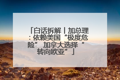 白话拆解丨加总理：依赖美国“极度危险” 加拿大选择“转向欧亚”