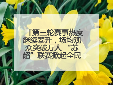 第三轮赛事热度继续攀升，场均观众突破万人 “苏超”联赛掀起全民观赛热潮