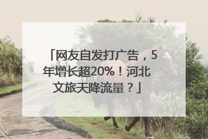 网友自发打广告，5年增长超20%！河北文旅天降流量？