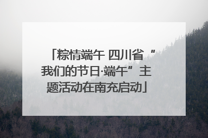 粽情端午 四川省“我们的节日·端午”主题活动在南充启动