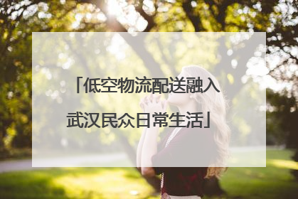 低空物流配送融入武汉民众日常生活
