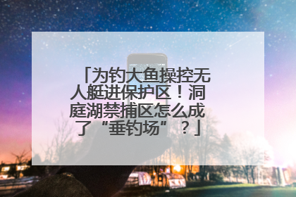 为钓大鱼操控无人艇进保护区！洞庭湖禁捕区怎么成了“垂钓场”？