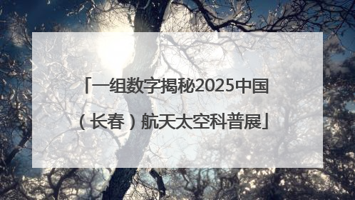 一组数字揭秘2025中国（长春）航天太空科普展