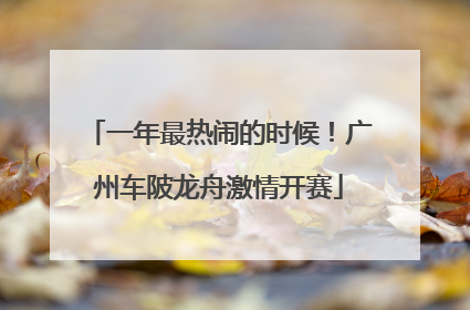 一年最热闹的时候！广州车陂龙舟激情开赛