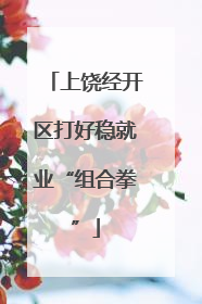 上饶经开区打好稳就业“组合拳”