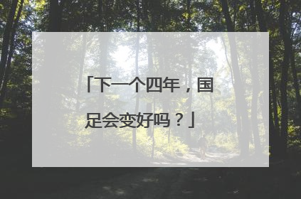 下一个四年，国足会变好吗？