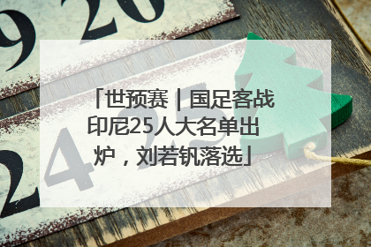 世预赛｜国足客战印尼25人大名单出炉，刘若钒落选