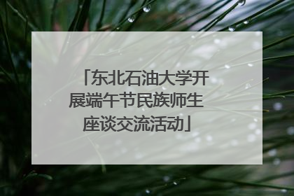 东北石油大学开展端午节民族师生座谈交流活动