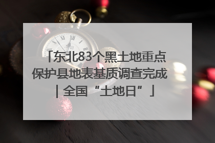 东北83个黑土地重点保护县地表基质调查完成｜全国“土地日”