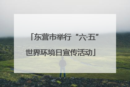 东营市举行“六·五”世界环境日宣传活动