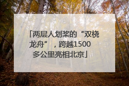 两层人划桨的“双桡龙舟”，跨越1500多公里亮相北京
