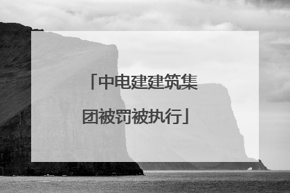 中电建建筑集团被罚被执行