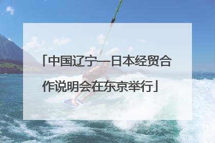 中国辽宁—日本经贸合作说明会在东京举行