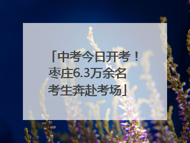 中考今日开考！枣庄6.3万余名考生奔赴考场