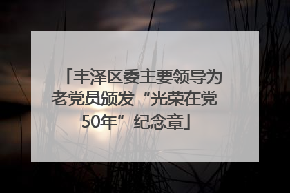 丰泽区委主要领导为老党员颁发“光荣在党50年”纪念章