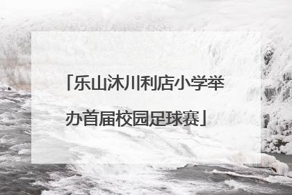 乐山沐川利店小学举办首届校园足球赛