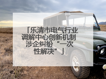 乐清市电气行业调解中心创新机制 涉企纠纷“一次性解决”
