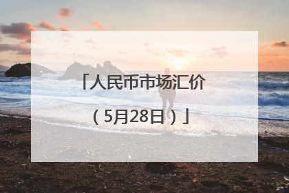 人民币市场汇价（5月28日）
