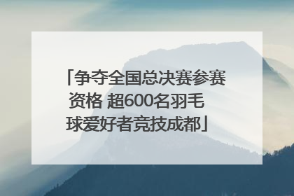争夺全国总决赛参赛资格 超600名羽毛球爱好者竞技成都