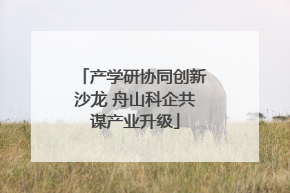 产学研协同创新沙龙 舟山科企共谋产业升级
