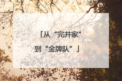 从“完井家”到“金牌队”