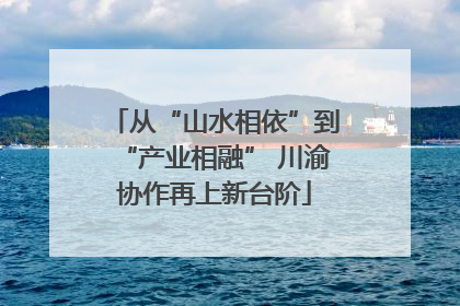 从“山水相依”到“产业相融” 川渝协作再上新台阶