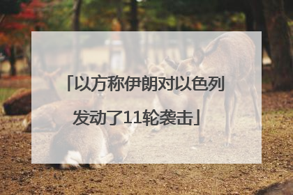 以方称伊朗对以色列发动了11轮袭击