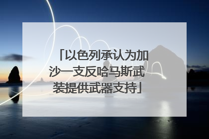 以色列承认为加沙一支反哈马斯武装提供武器支持