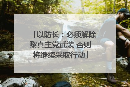 以防长：必须解除黎真主党武装 否则将继续采取行动