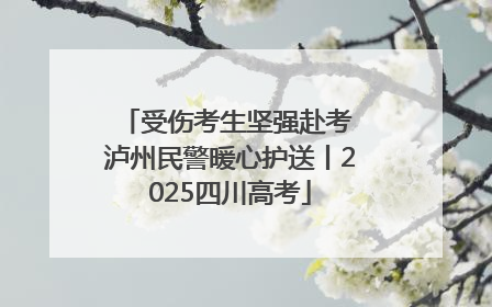 受伤考生坚强赴考 泸州民警暖心护送丨2025四川高考