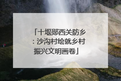 十堰郧西关防乡：沙沟村绘就乡村振兴文明画卷
