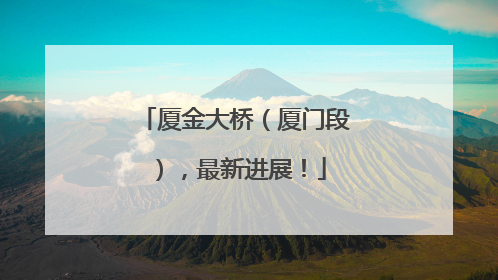 厦金大桥（厦门段），最新进展！