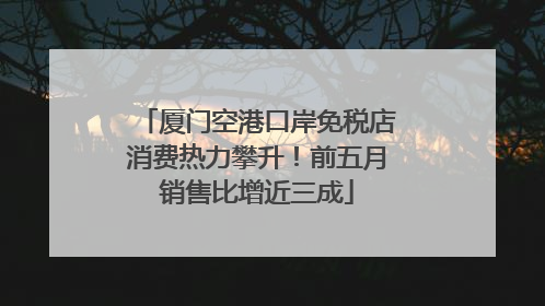 厦门空港口岸免税店消费热力攀升！前五月销售比增近三成